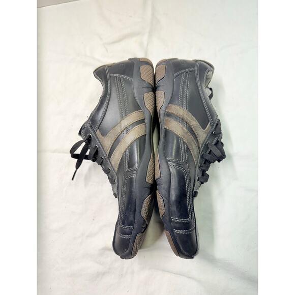 SKECHERS  LEATHER CASUAL SNEAKERS Mens size 12 color black SN 62861 - Picture 12 of 13